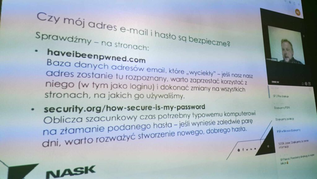 spotkanie online ze specjalistą w zakresie prywatności w sieci -Andrzejem Rylskim