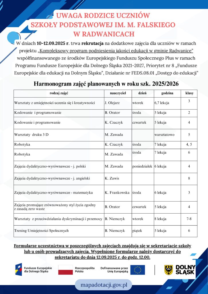 pisujący harmonogram