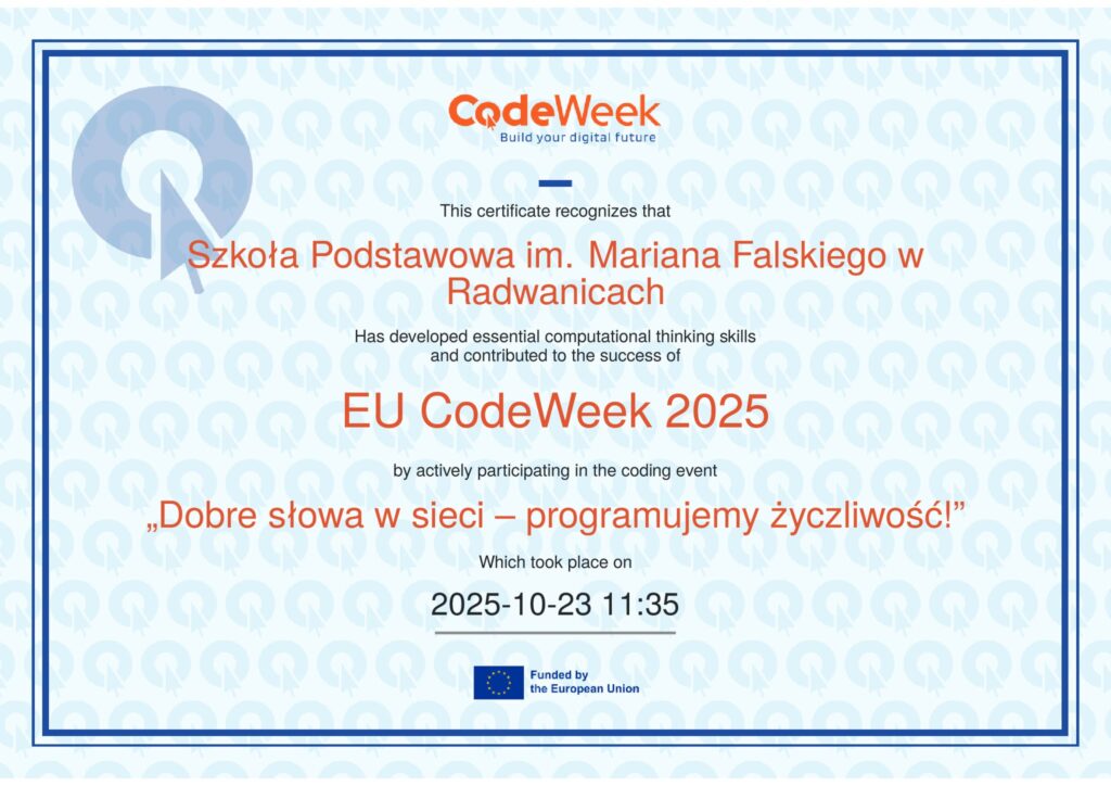 certyfikat  Code Week