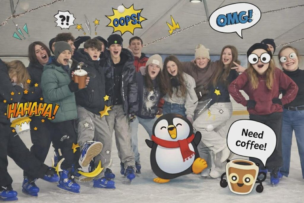 klasa 8 na lodowisku i kręgielni